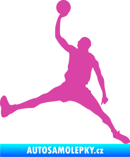 Samolepka Basketbal 016 levá růžová