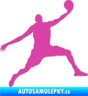 Samolepka Basketbal 002 pravá růžová