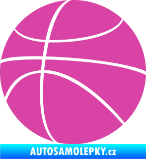 Samolepka Basketbalový míč 001 růžová