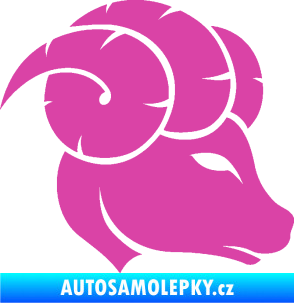 Samolepka Beran zvěrokruh 002 pravá růžová