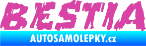 Samolepka Bestia růžová