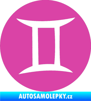 Samolepka Blíženci 001 - horoskop růžová