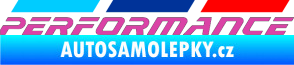 Samolepka BMW M Performance nad sebou růžová