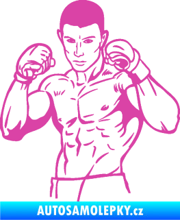 Samolepka Boxer 003 levá růžová