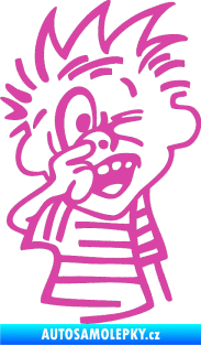 Samolepka Boy v nose levá růžová