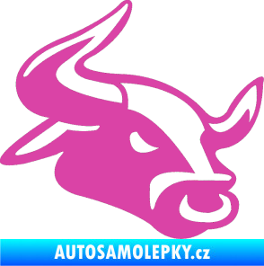 Samolepka Býk 001 pravá růžová