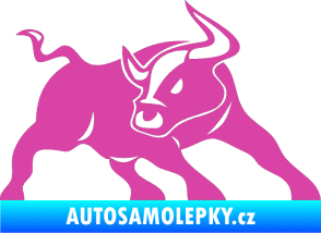 Samolepka Býk 003 pravá růžová