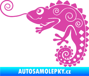 Samolepka Chameleon 004 levá růžová