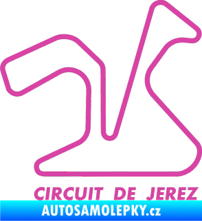 Samolepka Okruh Circuito de Jerez růžová