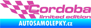 Samolepka Cordoba limited edition levá růžová