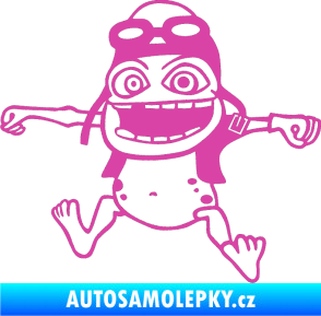 Samolepka Crazy frog levá růžová