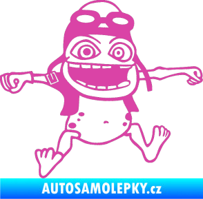 Samolepka Crazy frog pravá růžová