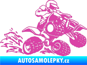 Samolepka Čtyřkolka 003 pravá růžová
