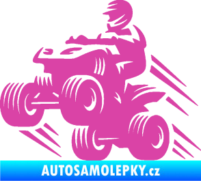 Samolepka Čtyřkolka 006 levá růžová