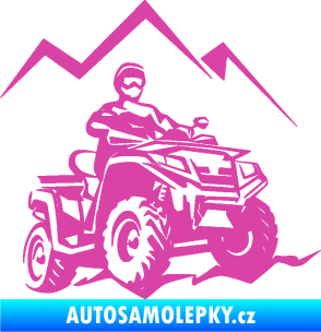 Samolepka Čtyřkolka 007 pravá růžová