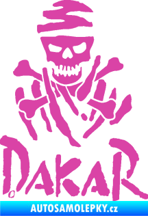 Samolepka Dakar 002 s lebkou růžová