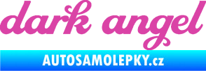 Samolepka Dark angel nápis růžová
