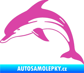 Samolepka Delfín 002 levá růžová