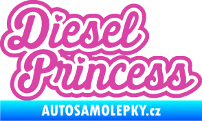 Samolepka Diesel princess nápis růžová
