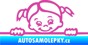 Samolepka Dítě v autě 030 pravá malá slečna hlavička růžová