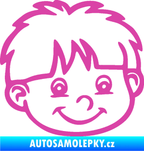 Samolepka Dítě v autě 036 pravá chlapec hlavička růžová