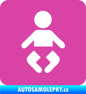 Samolepka Dítě v autě 093 symbol miminka růžová