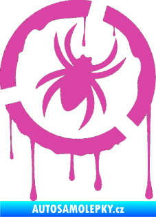 Samolepka Pavouk 001 - pravá růžová