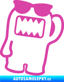 Samolepka Domo 012 pravá s brýlemi růžová