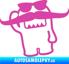 Samolepka Domo 016 levá s knírem růžová