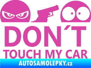 Samolepka Dont touch my car 006 růžová