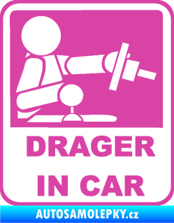 Samolepka Drager in car 001 růžová