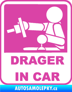 Samolepka Drager in car 002 růžová