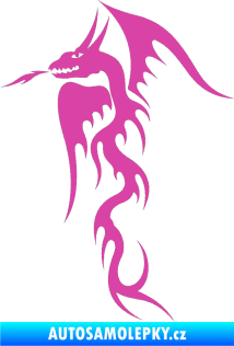 Samolepka Dragon 013 levá růžová