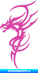 Samolepka Dragon 017 levá růžová