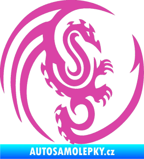 Samolepka Dragon 036 pravá růžová