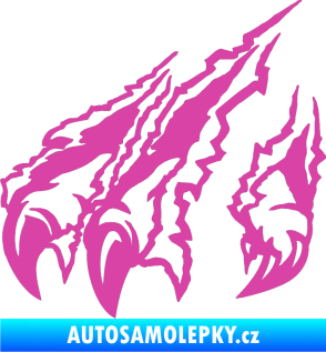 Samolepka Drápy levá růžová