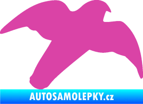 Samolepka Dravec na sklo 003 pravá růžová