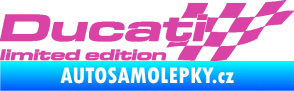 Samolepka Ducati limited edition pravá růžová