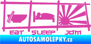 Samolepka Eat sleep JDM růžová