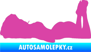 Samolepka Erotická žena 034 levá růžová