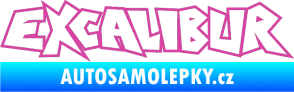 Samolepka Excalibur obrys růžová