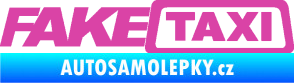 Samolepka Fake taxi nápis růžová