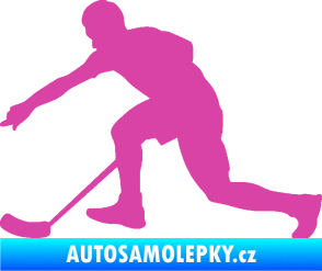 Samolepka Florbal 005 levá růžová