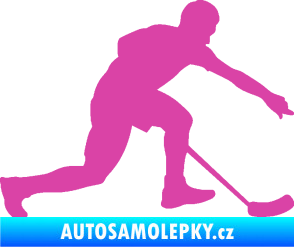 Samolepka Florbal 005 pravá růžová