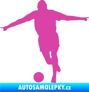 Samolepka Fotbalista 015 levá růžová