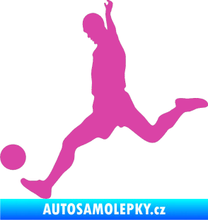 Samolepka Fotbalista 023 levá růžová