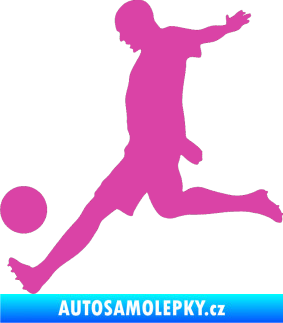 Samolepka Fotbalista 028 levá růžová
