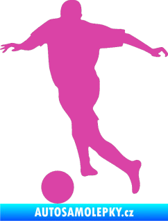 Samolepka Fotbalista 030 levá růžová