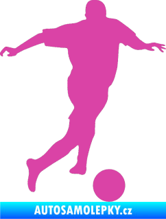 Samolepka Fotbalista 030 pravá růžová