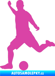 Samolepka Fotbalista 031 levá růžová